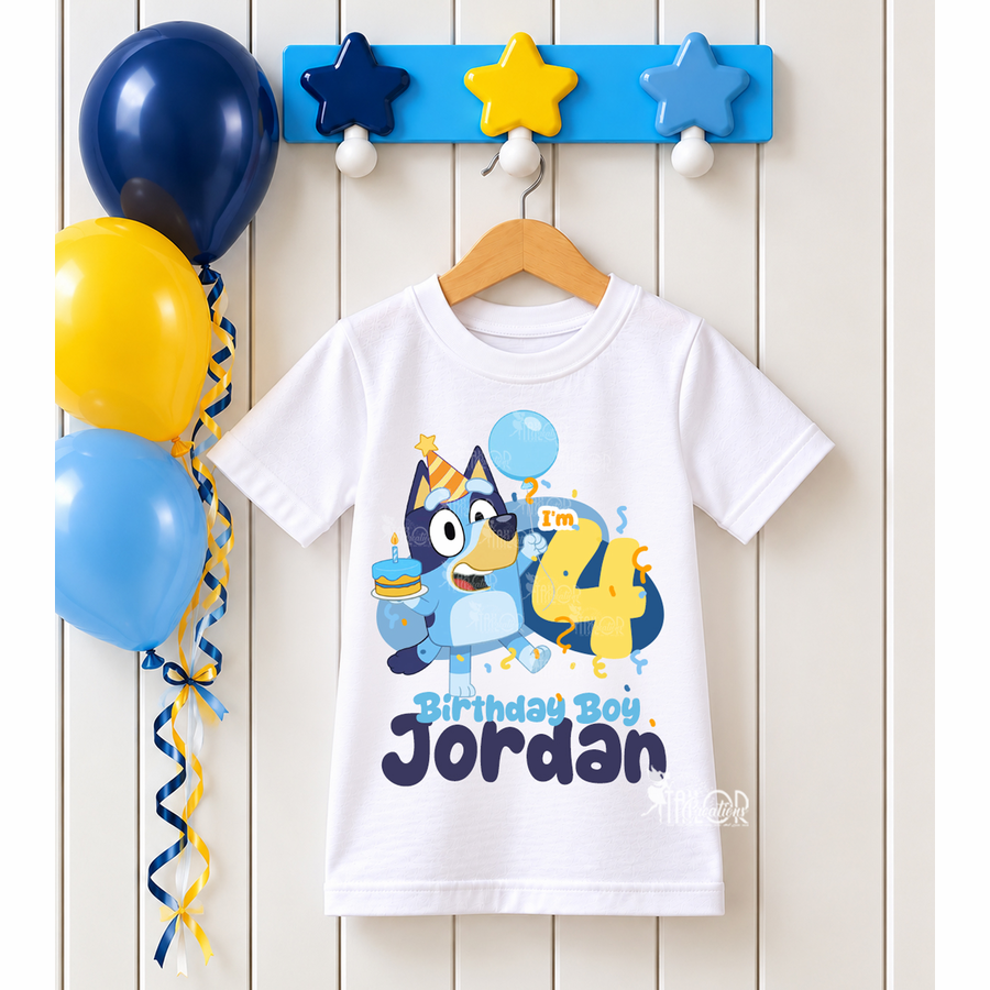 Bluey Birthday Shirt Boy - Bluey Boy Birthday Party Outfit - Bluey Birthday Party Ideas for Boys