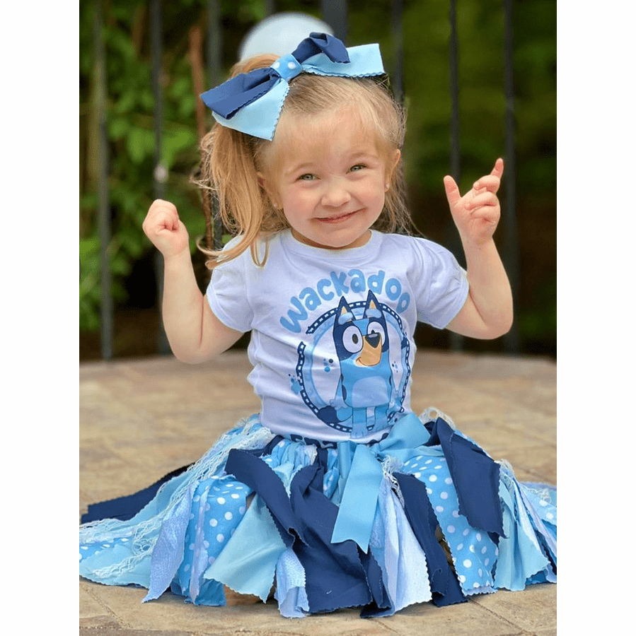 Bluey Birthday Outfit, Bluey Outfit Birthday Girl Set, Personalized Bluey Dog Tutu Outfit, Bluey Outfit Birthday, Bluey Outfit For Toddle, first Tutu