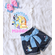 Bluey Outfit for Girls - Bluey Custom Denim Birthday Party Outfit for Toddler Girl Kids
