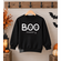 Boo Spider Web Custom Name Halloween Toddler Boy Sweatshirt - Boo Glitter Sweatshirt for Toddler Girl