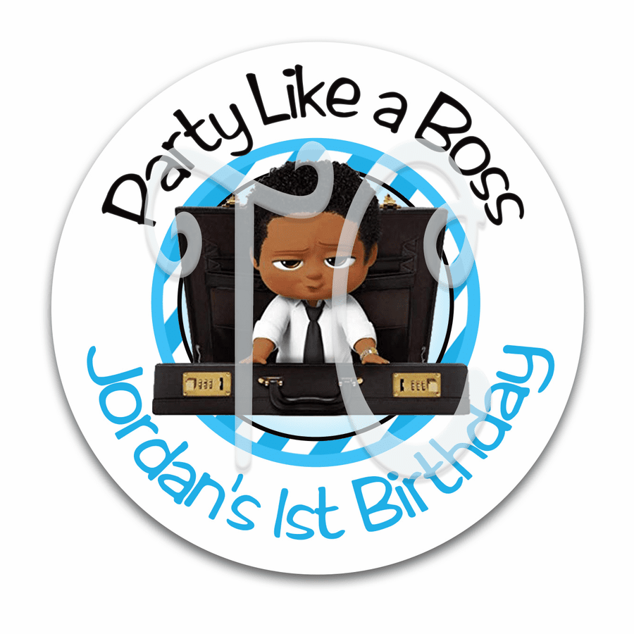 Boss Baby Custom Birthday Stickers