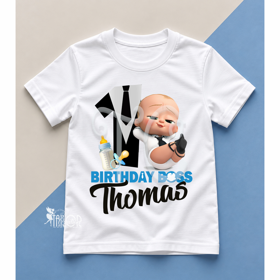 Boss Baby Custom Birthday Tee Shirt Toddler Boy - Boss Baby Birthday Outfit Ideas