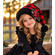 Buffalo Plaid Black Fur Santa Hat for Toddler Kids - Kids Personalized Name Santa Hat