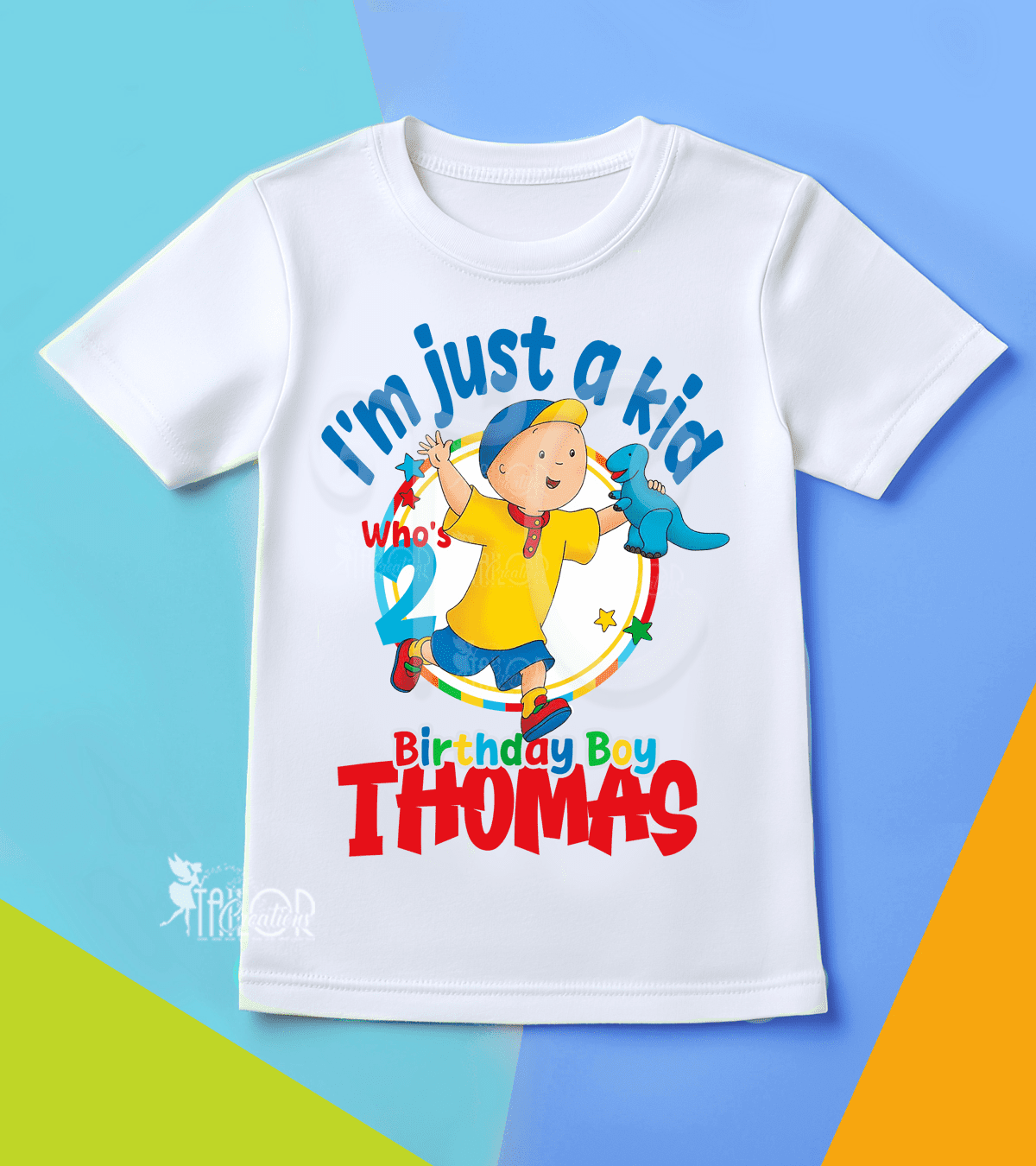 Caillou Birthday Party Tee Shirt - Caillou Birthday Party Outfit for Boys