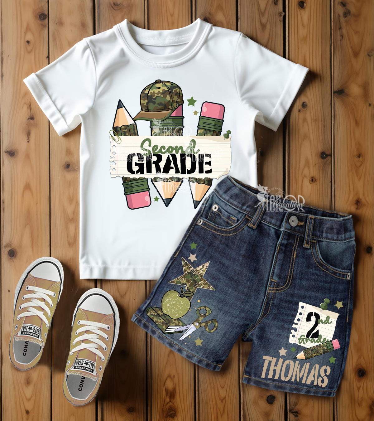 Camo Back to School Outfit for Boys - Camo Back to School Tee Shirt: Pre K, First Grade, 2nd Grade