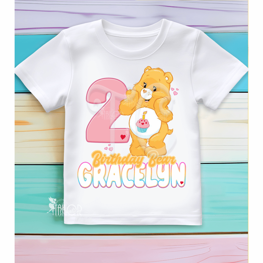 Care Bears Birthday Bear Party Tee Shirt - Care Bears Birthday Party Outfit Girls