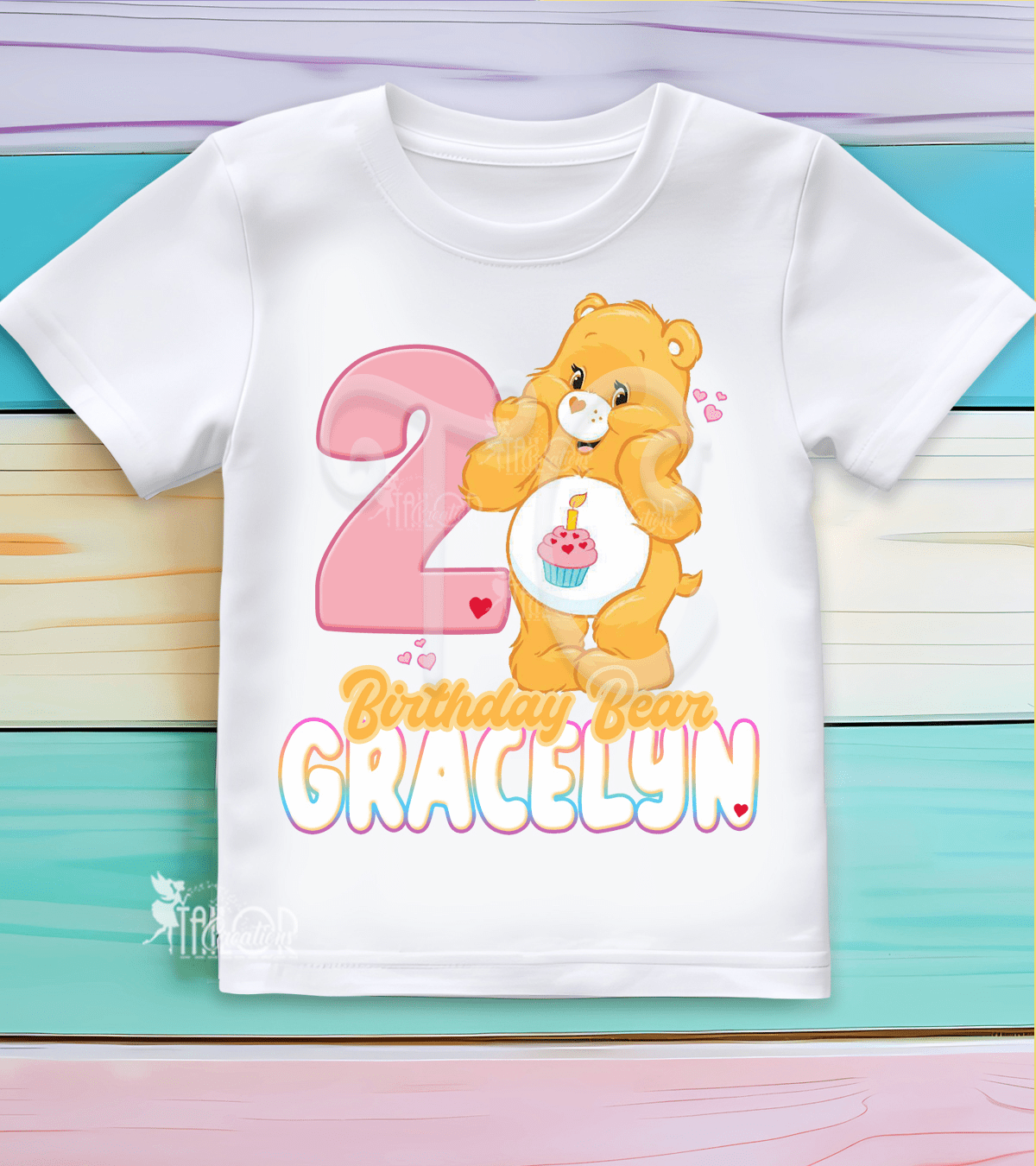 Care Bears Birthday Bear Party Tee Shirt - Care Bears Birthday Party Outfit Girls