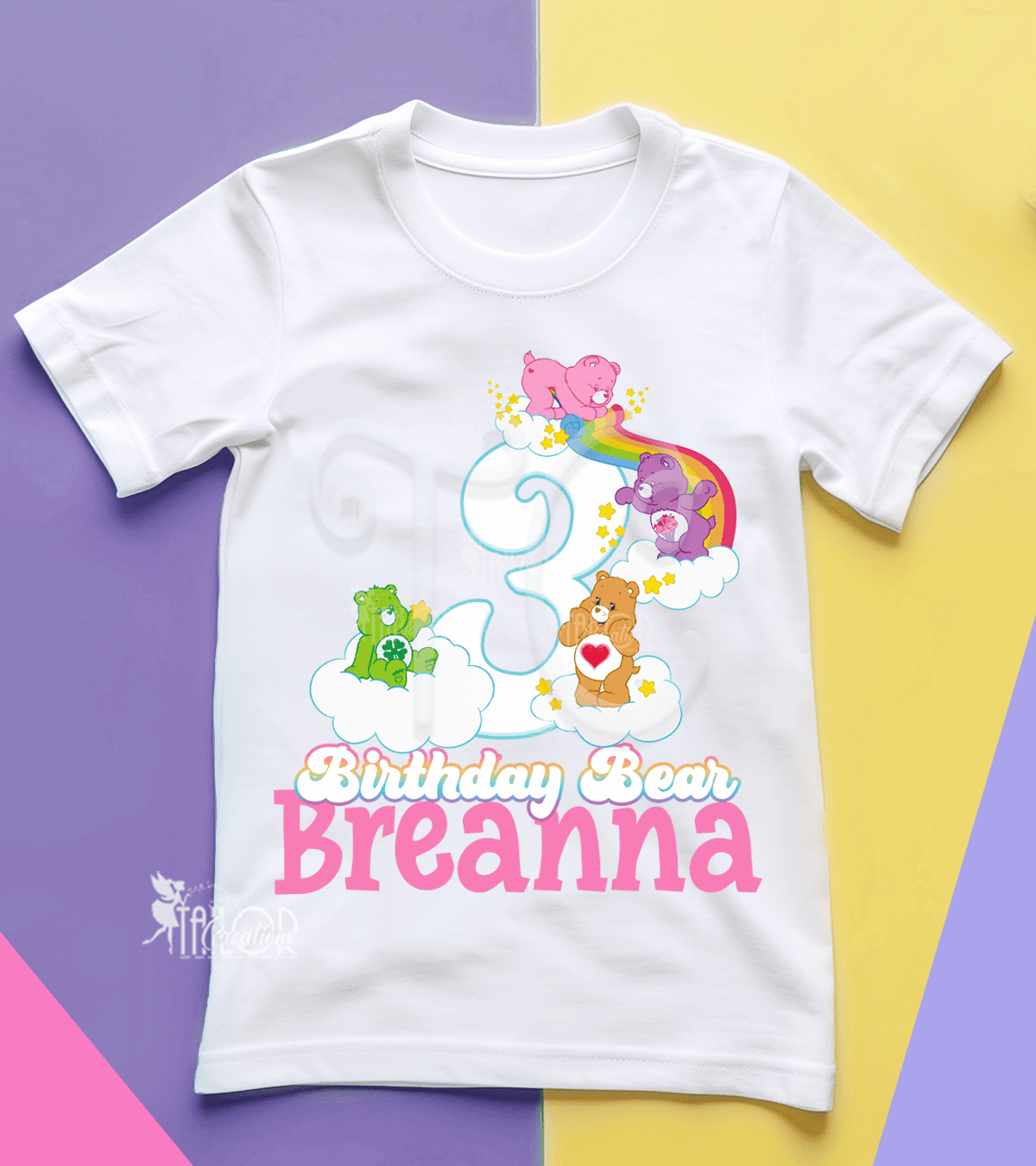 Care Bears Birthday Party Tee Shirt - Care Bears Birthday Party Outfit Toddler Girls