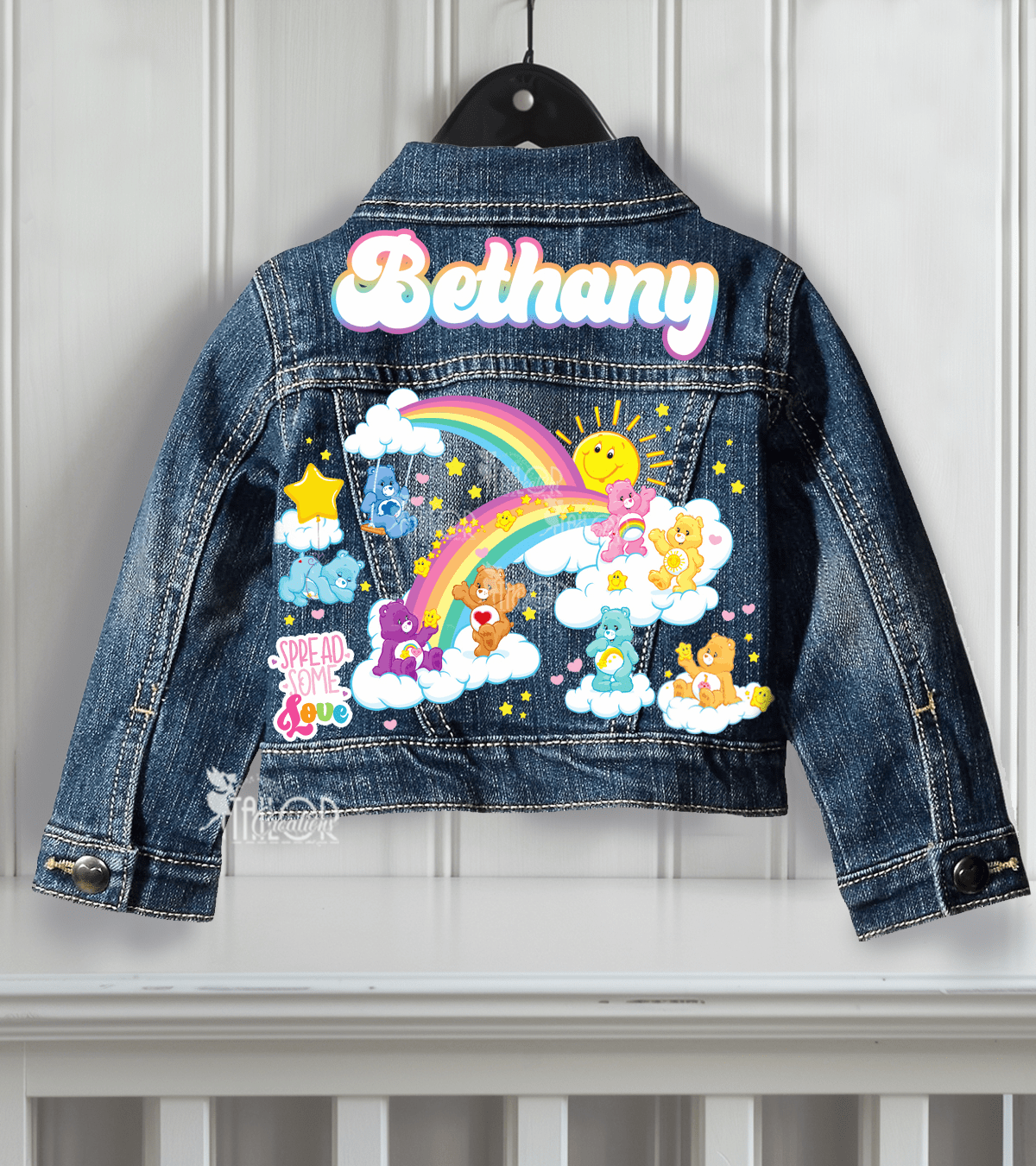 Care Bears Jean Jacket - Care Bears Custom Denim Jacket for Baby Toddler Girls