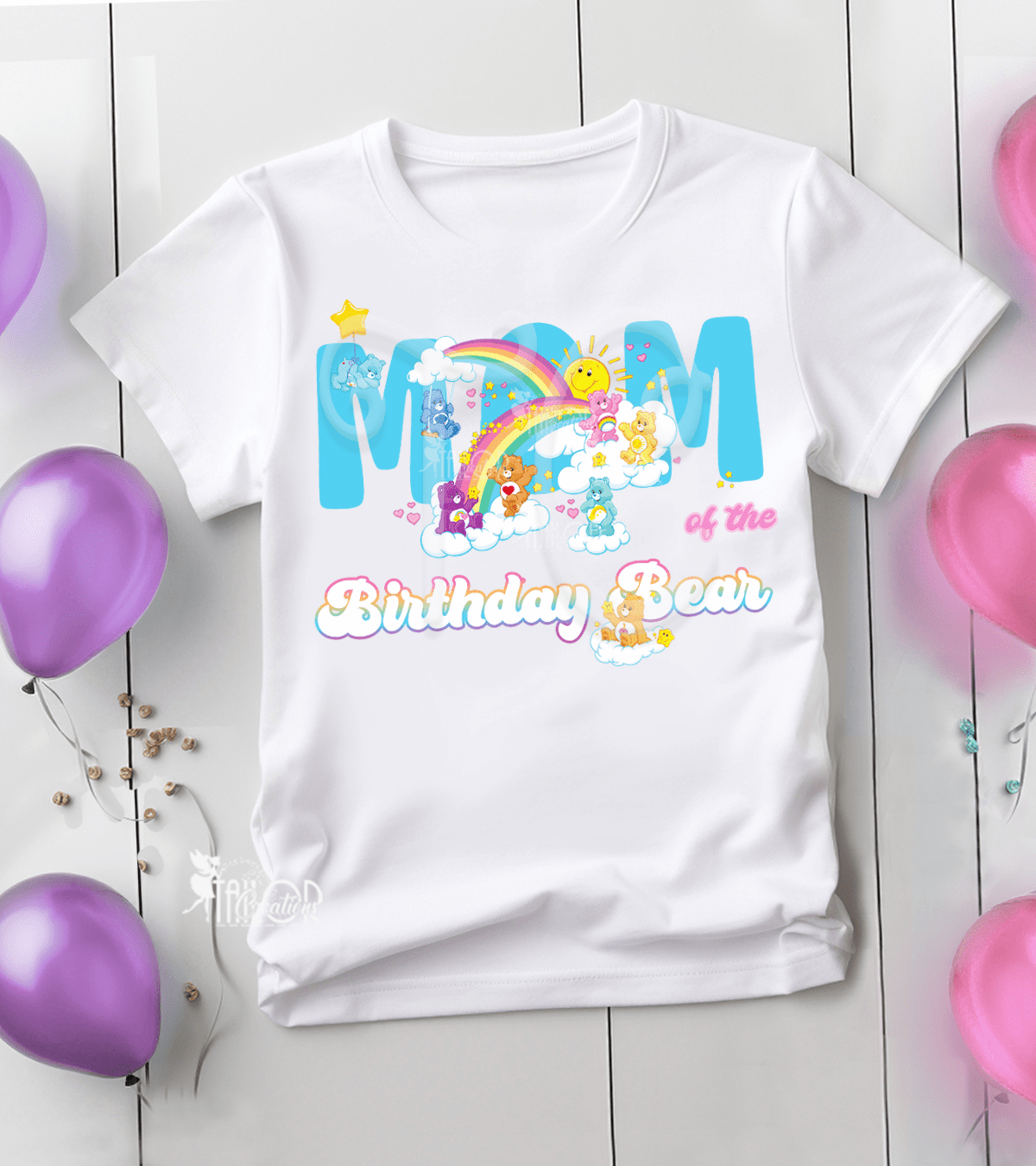 Care Bears Matching Family Birthday Tee Shirts - Care Bears Birthday Party Outfit Matching