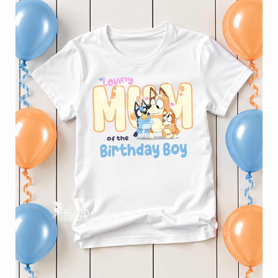 Chili Bluey Mom Birthday Shirt – Bluey Matching Family Birthday Party Tee Shirts