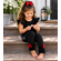 Christmas Ruffle Bow Leggings for Girls - Black Boutique Ruffle Leggings for Toddler Girls