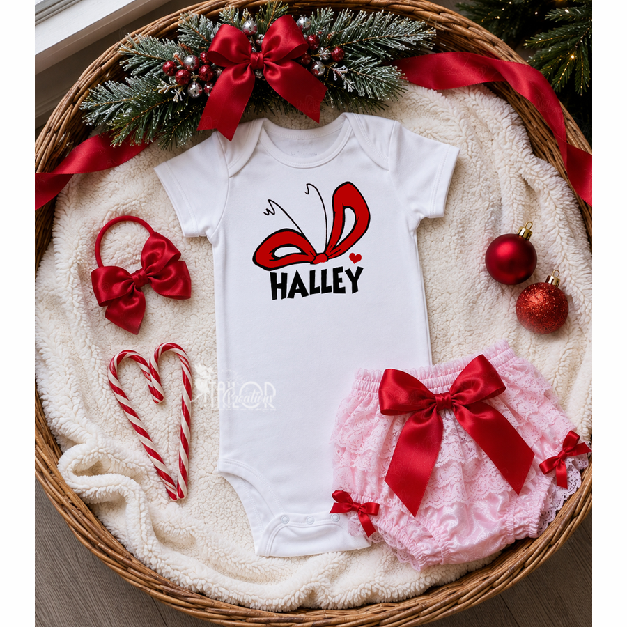 Cindy Lou Outfit for Baby Girl - Cindy Lou Toddler Outfit Shirt Lace Shorts