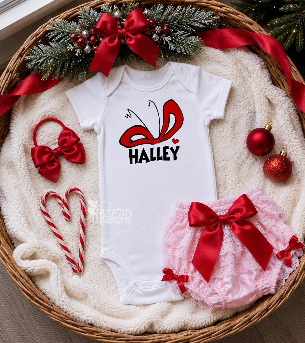 Cindy Lou Outfit for Baby Girl - Cindy Lou Toddler Outfit Shirt Lace Shorts