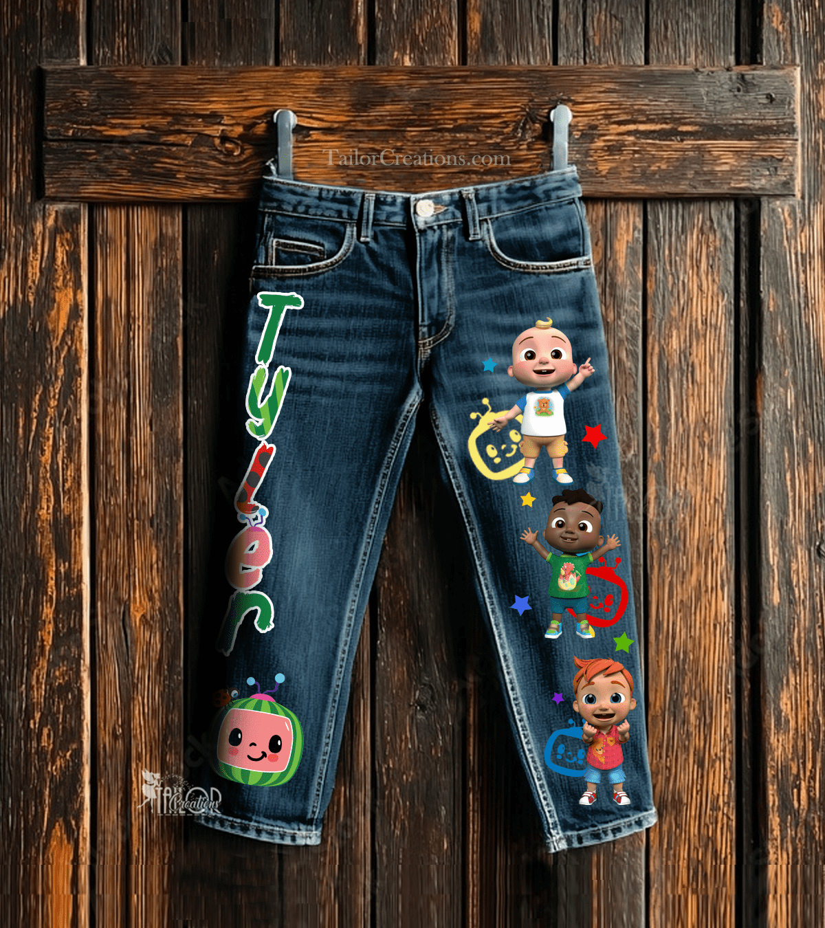 Cocomelon Custom Pants - Cocomelon Birthday Party Outfit - Cocomelon Birthday Ideas Gift
