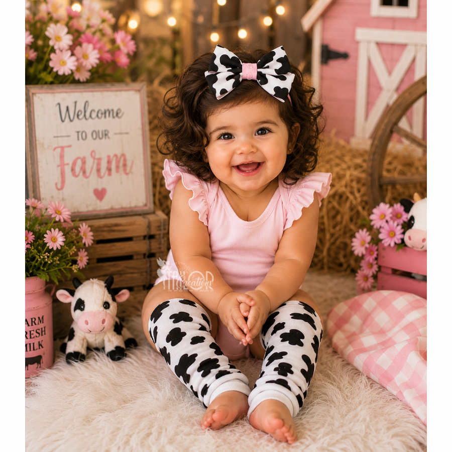 Cow Print Leg Warmers Farm Animals Baby and Toddler - Barnyard Leg Warmers