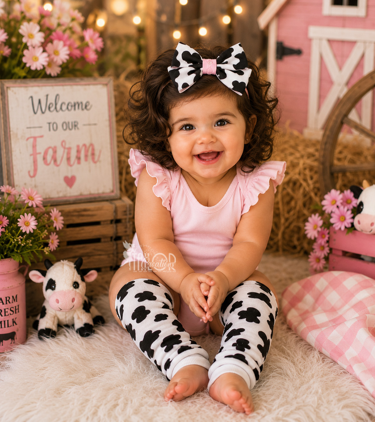 Cow Print Leg Warmers Farm Animals Baby and Toddler - Barnyard Leg Warmers