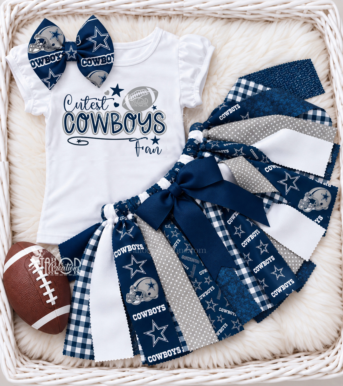 Cowboys Custom Baby Girl Toddler Dress - Football Tutu Dress for Girls - Football Outfit Girl