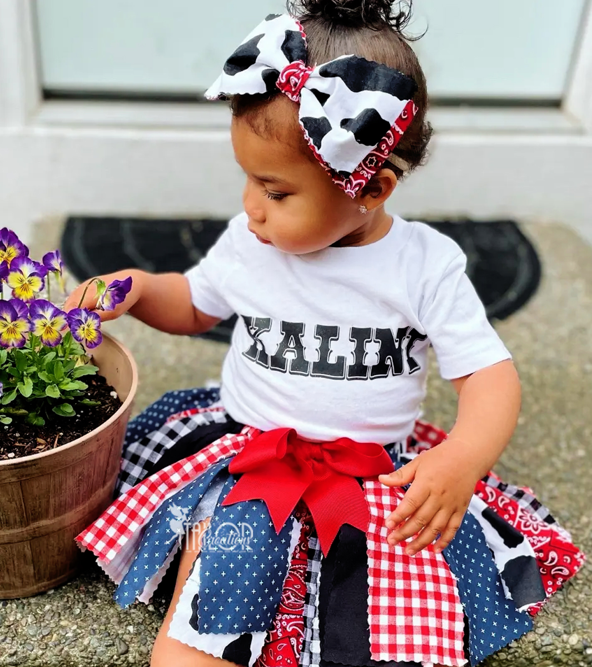 Cowgirl Barnyard Birthday Tutu Outfit for Girls - Cowgirl Farm Cake Smash Outfit