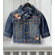 Cowgirl Horse Boho Pink Pastel Denim Jacket for Girls - Western Theme Cowgirl Watercolor Denim Jean Jacket