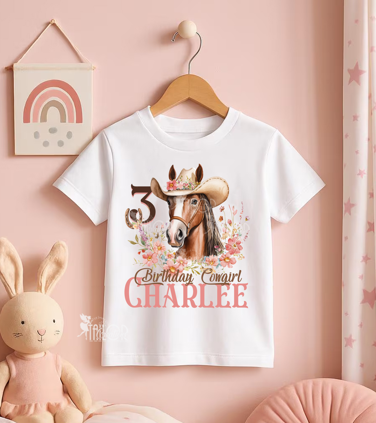 Cowgirl Horse Western Theme Birthday Tee Shirt - Coquette Boho Toddler Cowgirl Birthday Outfit Ideas