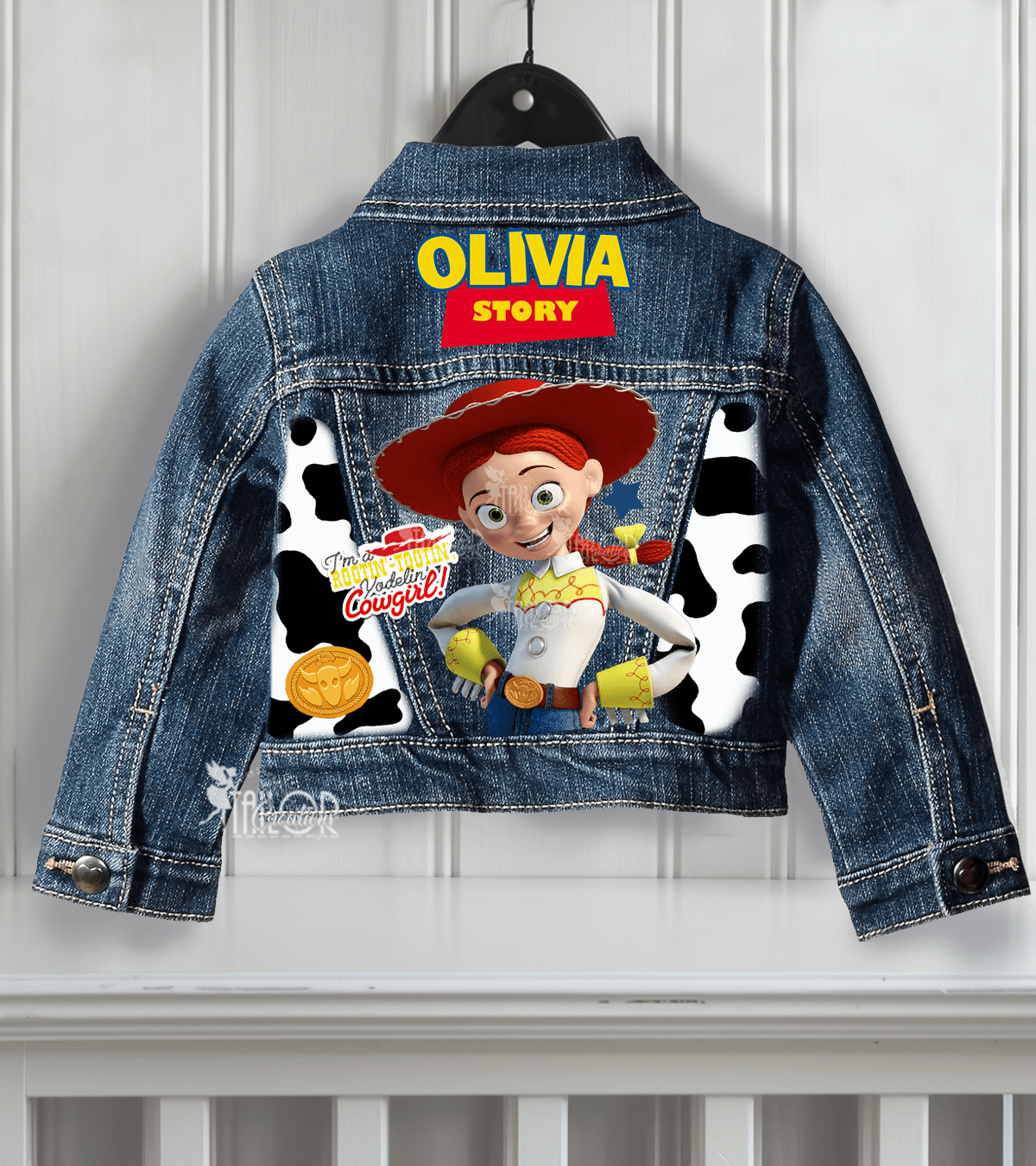 Cowgirl Jessie Toy Story Personalized Disney Pixar denim Kids Jean Jacket Outfit