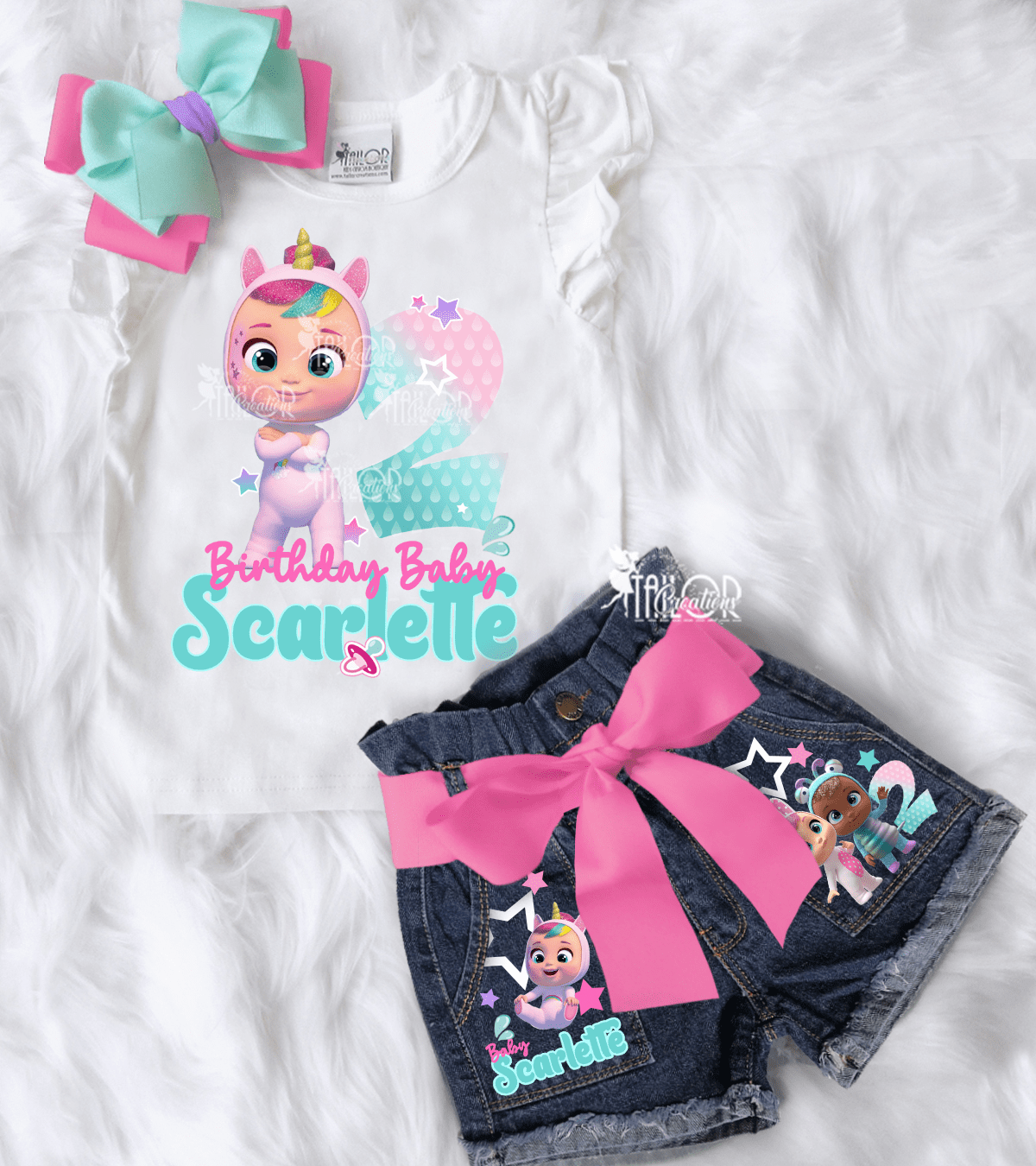 Cry Babies Birthday Party Denim Outfit - Bebes Llorones Pequeños Ideas De Atuendos Para Fiestas De Cumpleaños