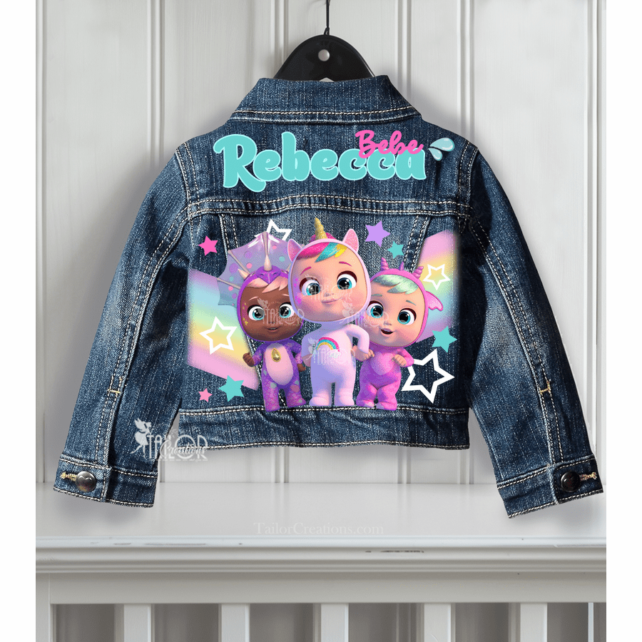 Cry Babies Magic Tears Custom Denim Jacket - Cry Babies Birthday Party Outfit Ideas