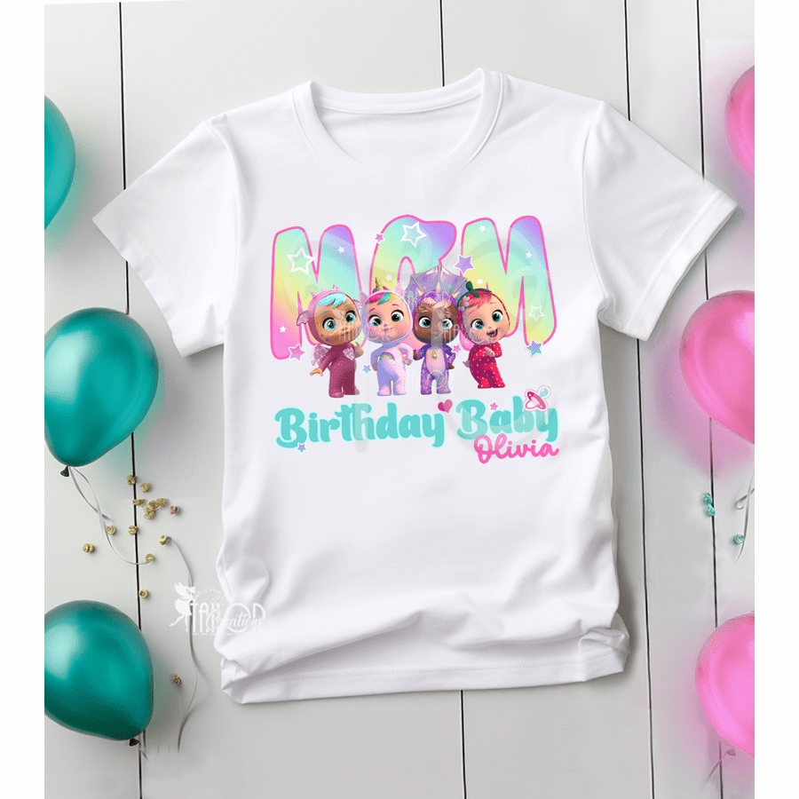 Cry Babies Matching Family Birthday Party Tee Shirt - Beb�s Llorones Camiseta Fiesta Cumplea�os Familiar