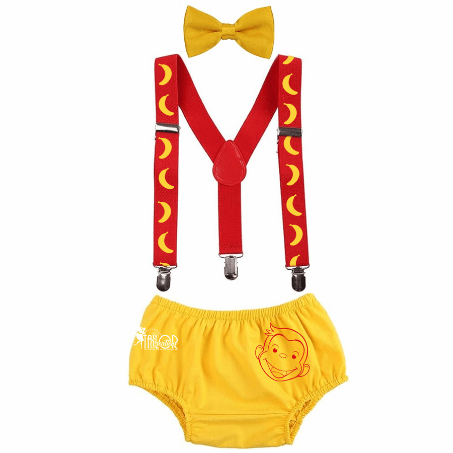 Curious George First Birthday Outfit - Monkey Cake Smash Outfit