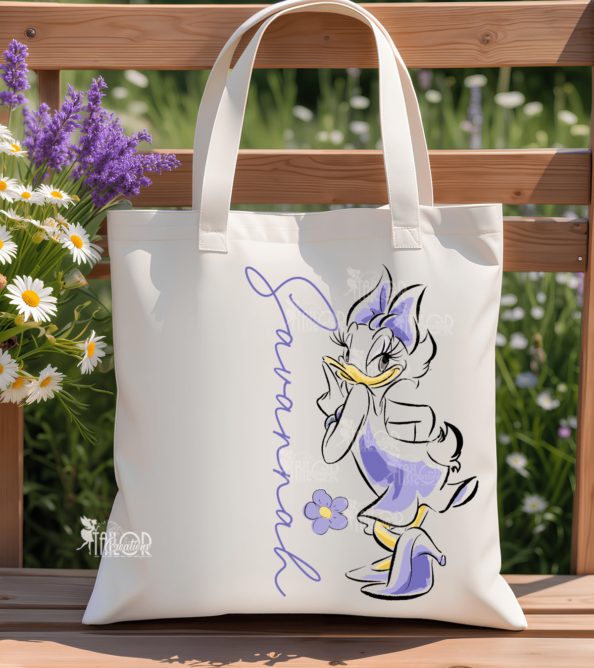 Cute Disney Daisy Duck Tote Bag - Disney Personalized Tote - Cute Disney Totes