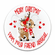 Cute Girl Reindeer Christmas Stickers - Girl Reindeer Gift Tag Labels for Kids
