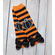 Cute Hallowen Black & Orange Striped Boutique Bow Leg Warmers - Halloween Pumpkin Leg Warmers