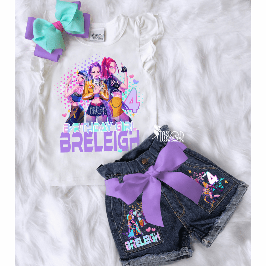 Cute K Pop Demon Hunters Birthday Outfit Kids - K Pop Demon Hunters Birthday Party Outfit for Girls