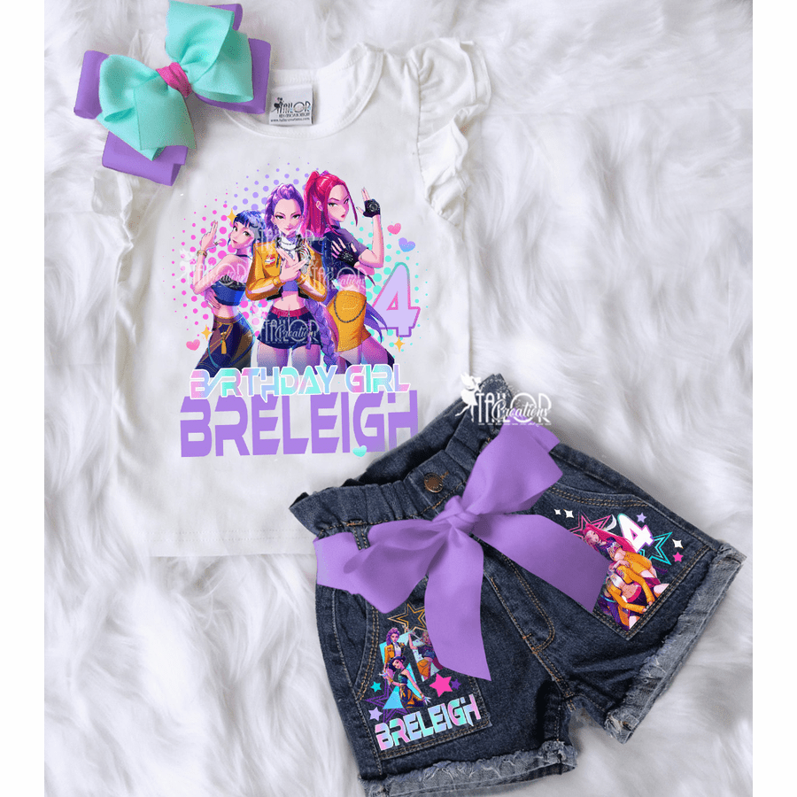 Cute K Pop Demon Hunters Birthday Outfit Kids - K Pop Demon Hunters Birthday Party Outfit for Girls
