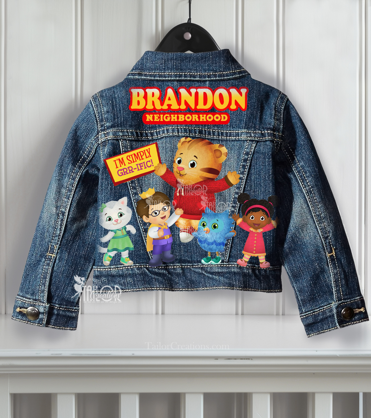 Daniel's Tiger Neighborhood Custom Name Jacket - Daniels Tiger Birthday Jacket Outfit Ideas