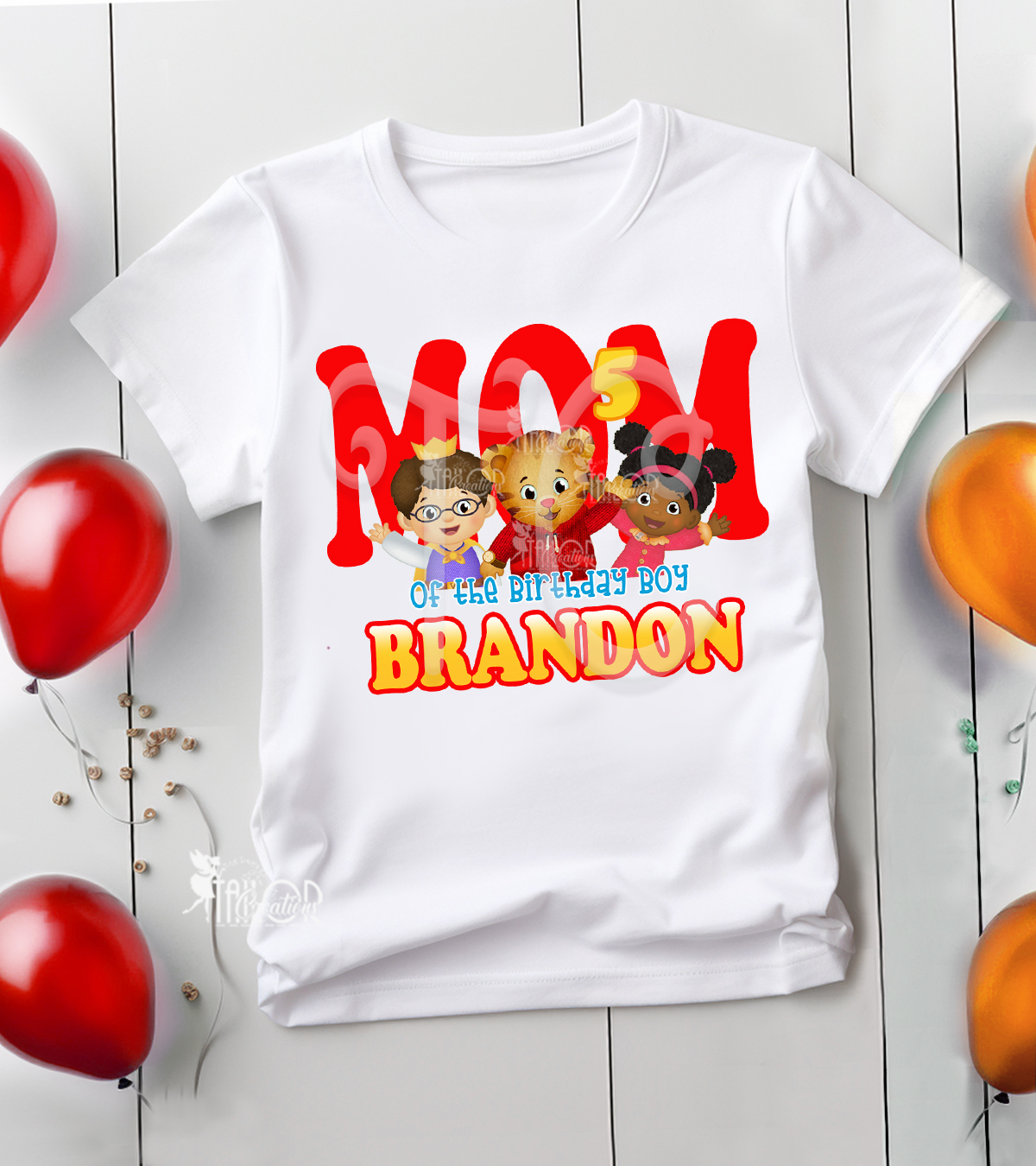 Daniels Tiger Matching Family Birthday Tee Shirt - Custom Matching Family Birthday Outfit Ideas