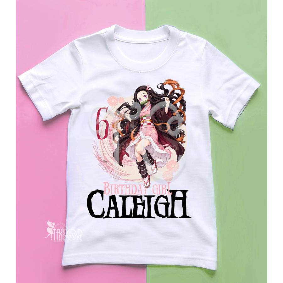 Demon Slayer Nezuko Kamado Birthday Party Tee Shirt Kids - Nezuko Kamado Birthday Party Outfit Ideas