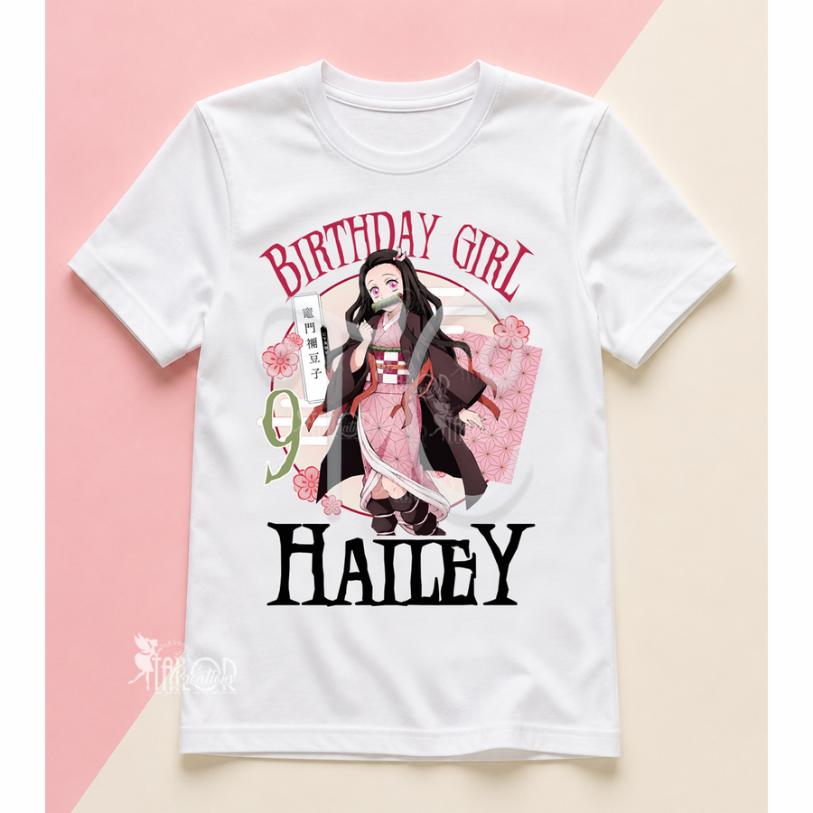 Demon Slayer Nezuko Kamado Birthday Party Tee Shirt Kids - Nezuko Kamado Birthday Party Outfit Ideas