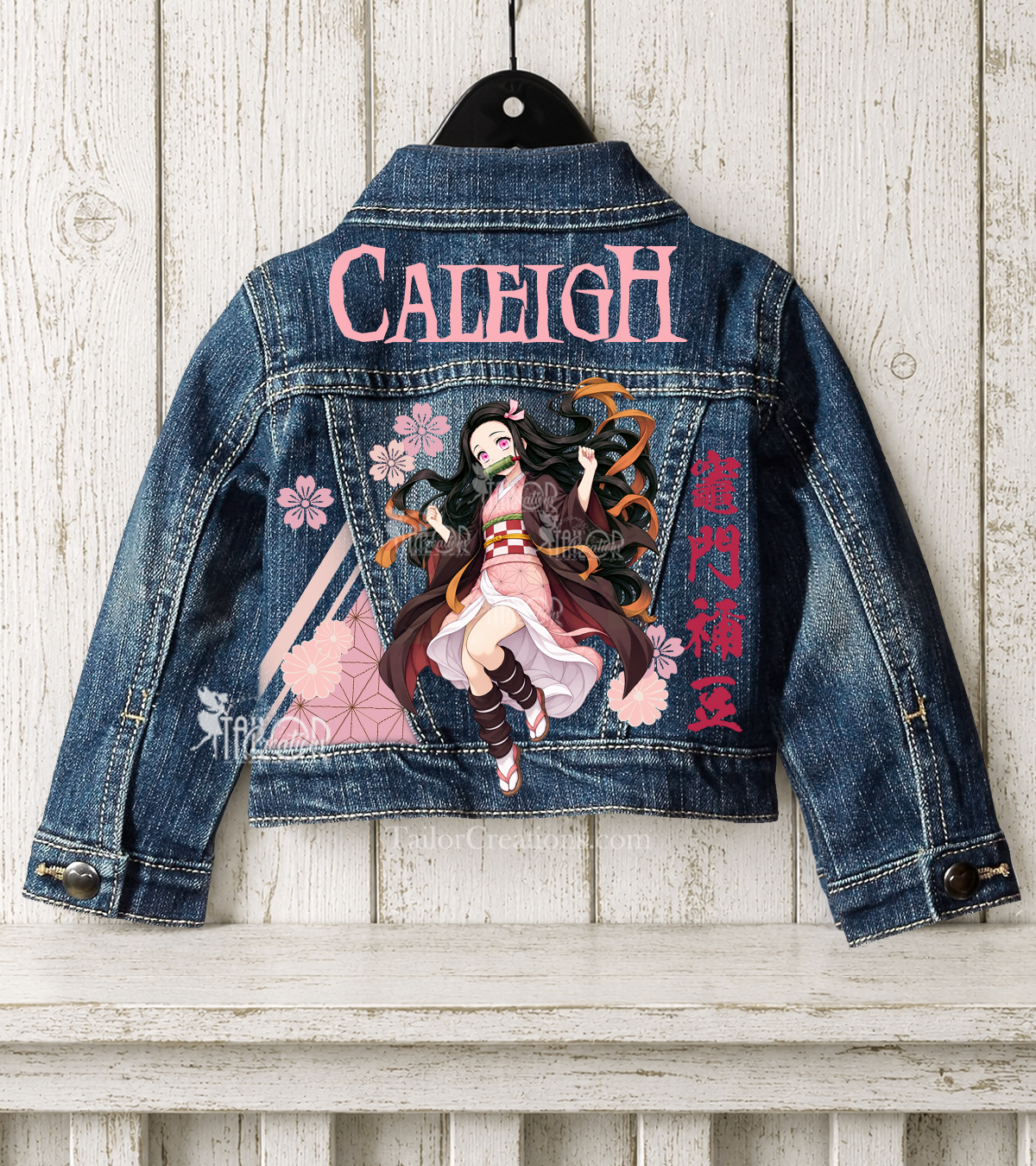 Demon Slayer Nezuko Kamado Denim Jacket for Kids - Nezuko Kamado Birthday Gift Ideas