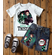 Denim Slayer Custom Denim Birthday Party Outfit Kids - Demon Slayer Birthday Shorts Set