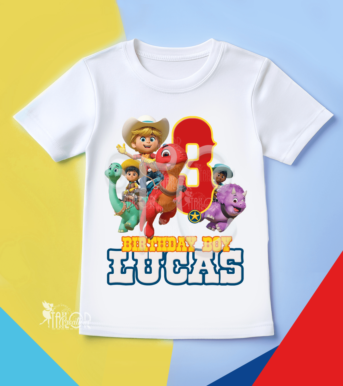 Dino Ranch Custom Birthday Party Tee Shirt - Dino Ranch Birthday Party Outfit Ideas