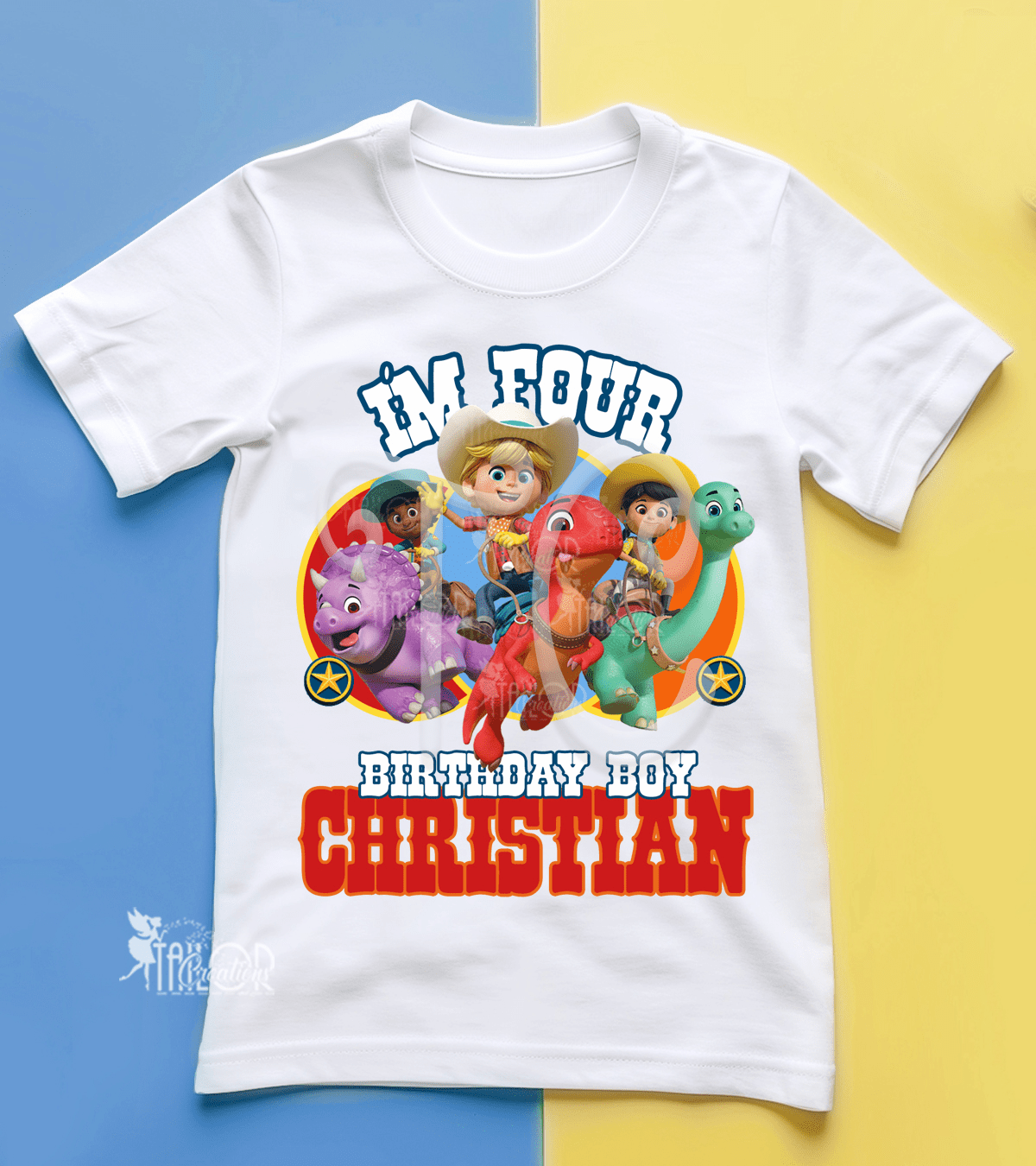 Dino Ranch Custom Birthday Party Tee Shirt - Dino Ranch Birthday Party Outfit Ideas