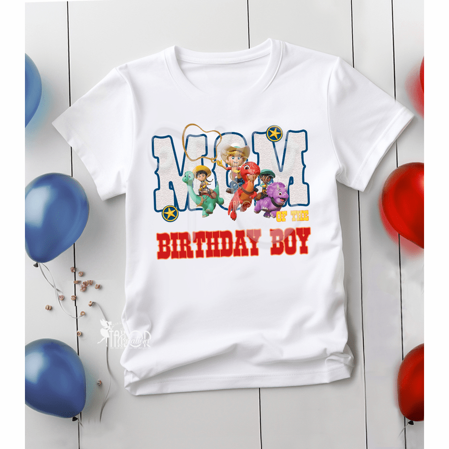Dino Ranch Matching Family Birthday Party TShirt, Dino Ranch Birthday Tees