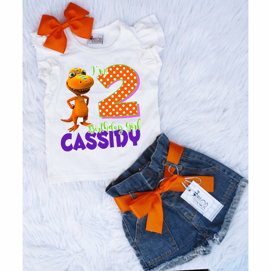 Dinosaur Train Custom Birthday Denim Set