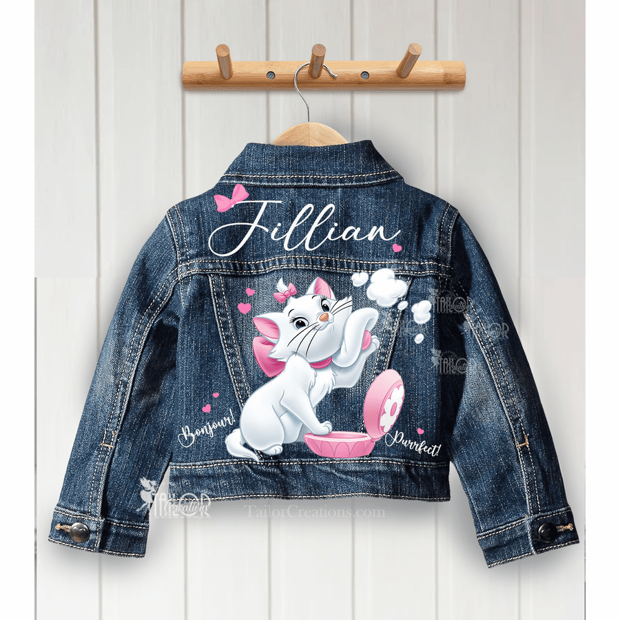 Disney Aristocats Marie Jacket - Disney Marie Custom Denim Jacket Toddler Girls