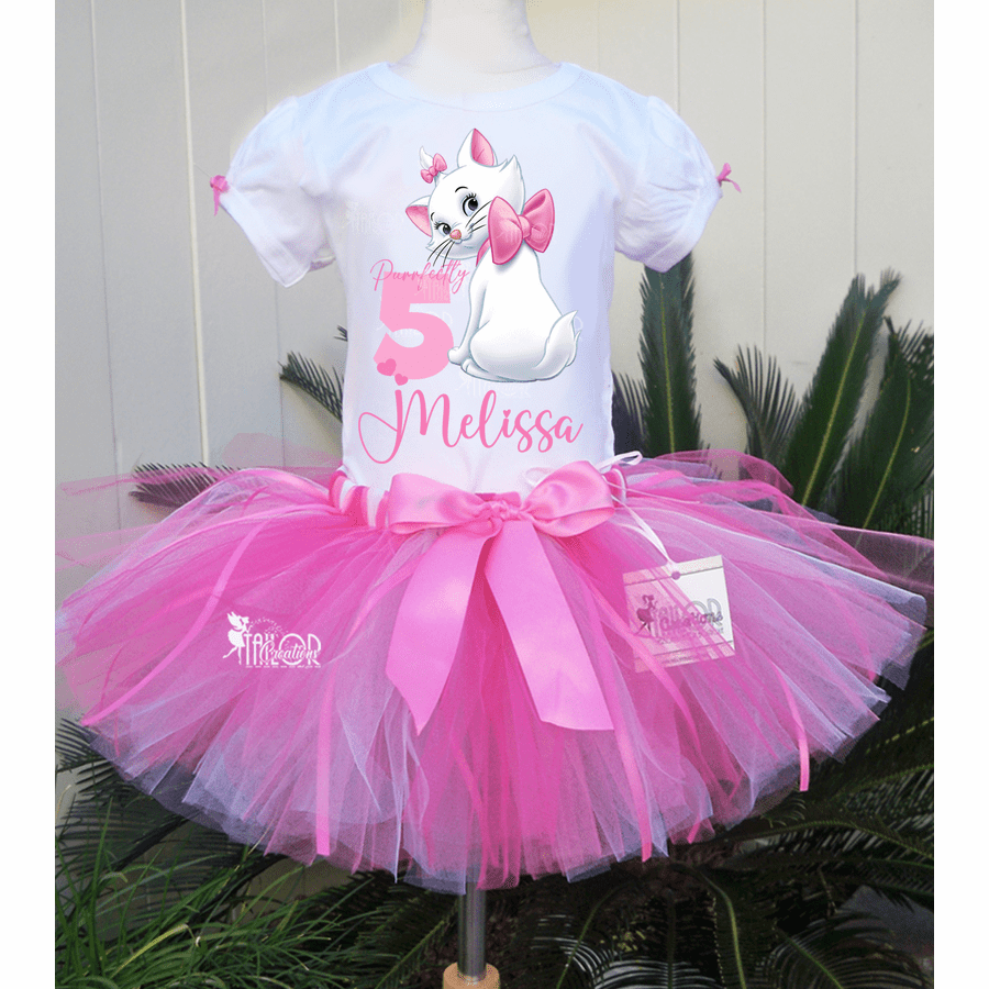 Disney Aristocats Marie Tutu Outfit - Disney Custom Tutu and Jacket Matching Outfit