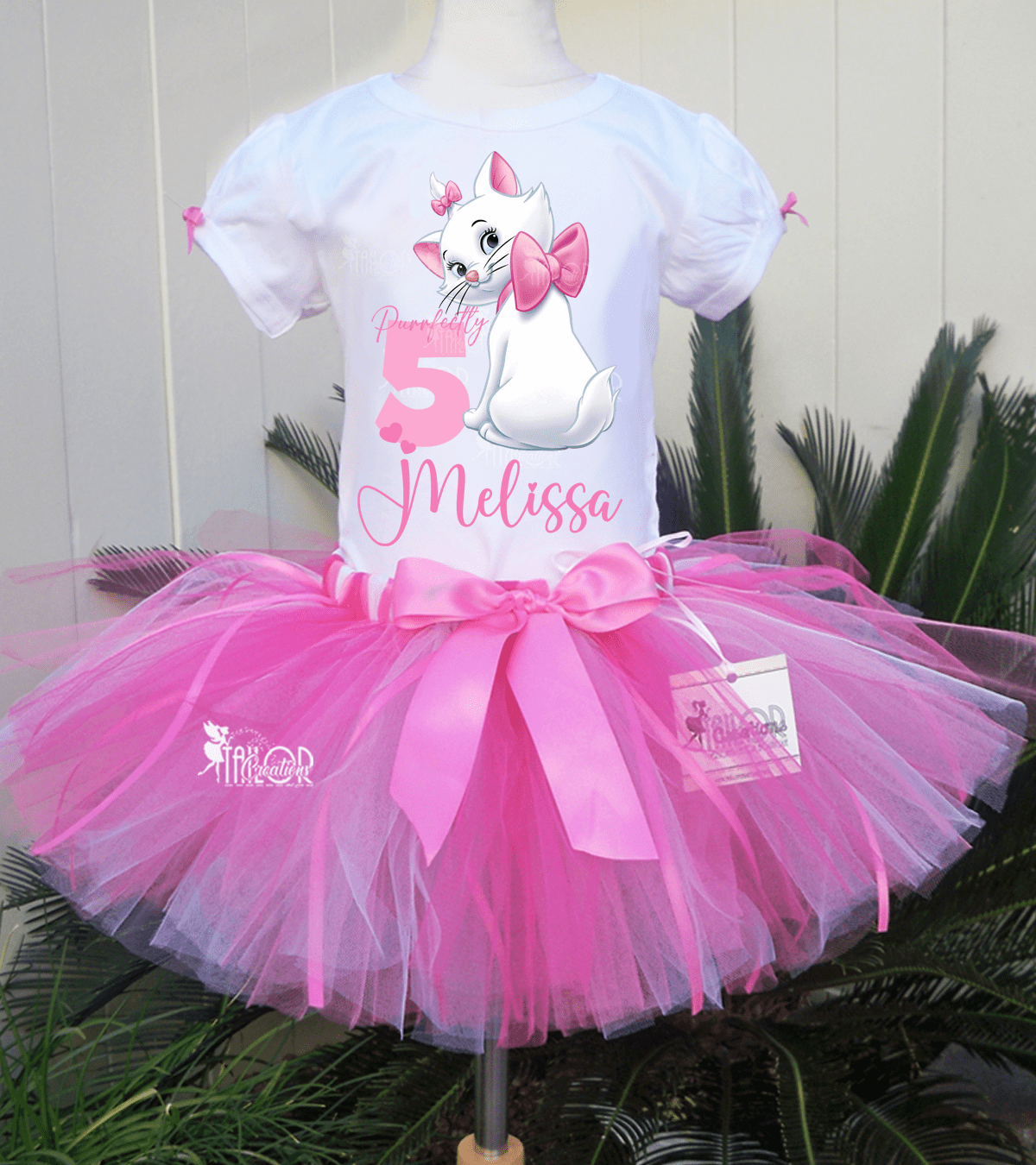 Disney Aristocats Marie Tutu Outfit - Disney Custom Tutu and Jacket Matching Outfit
