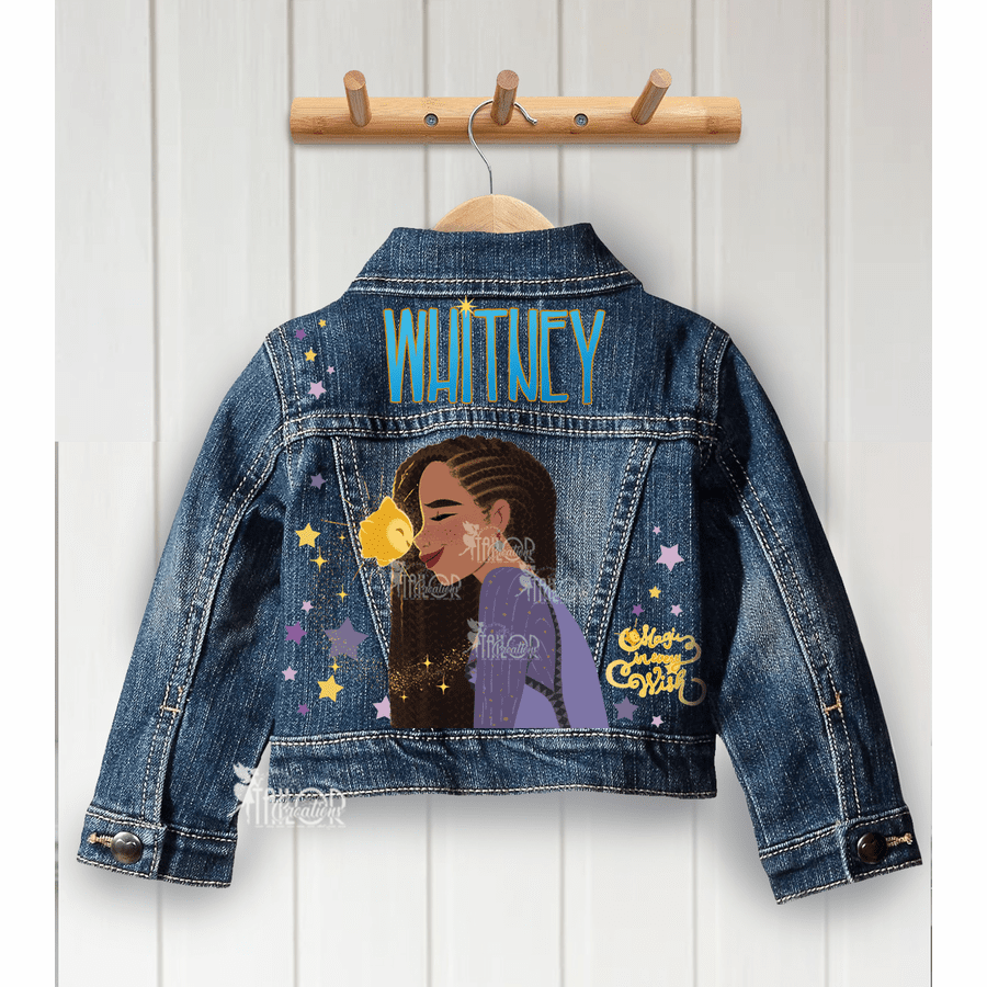 Disney Asha and Valentino Denim Jacket - Disney Custom Denim Jacket for Girls