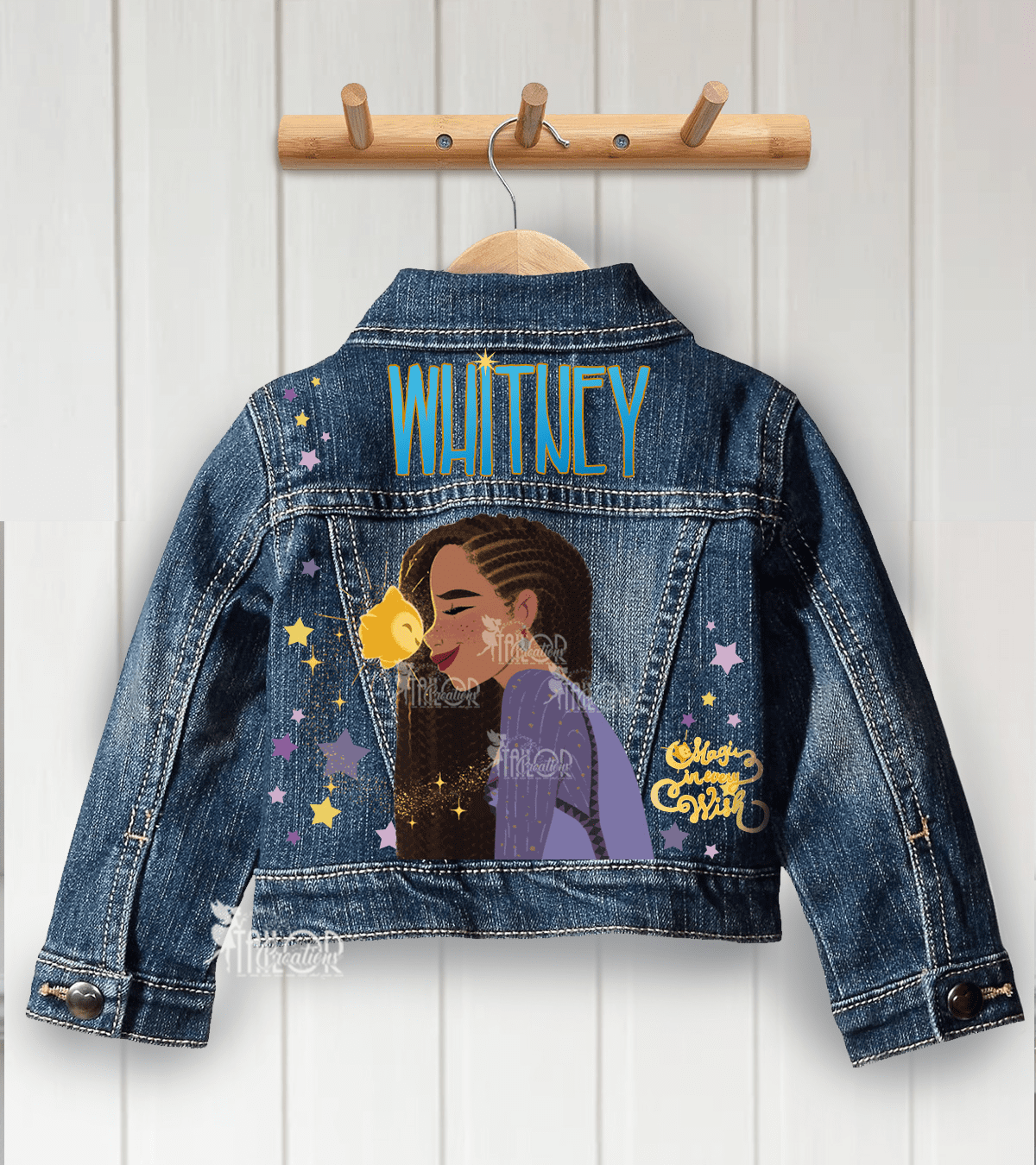 Disney Asha and Valentino Denim Jacket - Disney Custom Denim Jacket for Girls